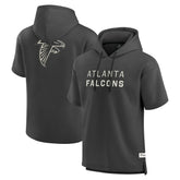 Atlanta Falcons Elements Future Ground Lettering Short Sleeve Pullover Hoodie Charcoal