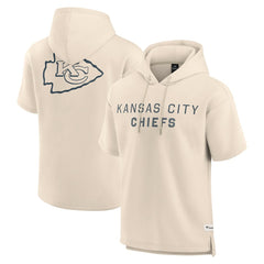Kansas City Chiefs Elements Future Ground Lettering Short Sleeve Pullover Hoodie Cream