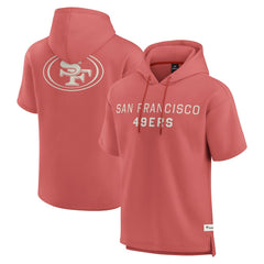 San Francisco 49ers Elements Future Ground Lettering Short Sleeve Pullover Hoodie Red