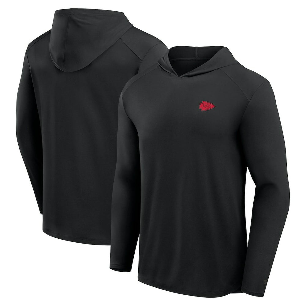 Kansas City Chiefs Front Office Power Mono Long Sleeve Hoodie T-Shirt Black