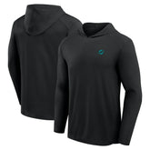 Miami Dolphins Front Office Power Mono Long Sleeve Hoodie T-Shirt Black