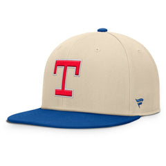 Texas Rangers Fanatics Cooperstown Collection Bounder Snapback Hat - Natural/Royal Hats