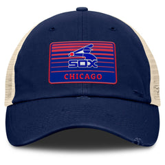 Chicago White Sox Fanatics Cooperstown Collection Eastbound Mesh Adjustable Hat - Navy/Natural Hats