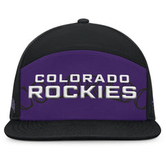 Colorado Rockies Fanatics Clubhouse Splitter Snapback Hat - Black/Purple Hats