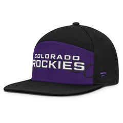 Colorado Rockies Fanatics Clubhouse Splitter Snapback Hat - Black/Purple Hats