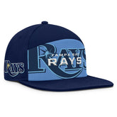 Tampa Bay Rays Fanatics Clubhouse Splitter Snapback Hat - Navy/Light Blue Hats