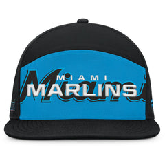 Miami Marlins Fanatics Clubhouse Splitter Snapback Hat - Black/Blue Hats