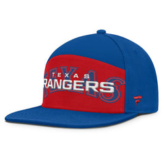 Texas Rangers Fanatics Clubhouse Splitter Snapback Hat - Royal/Red Hats