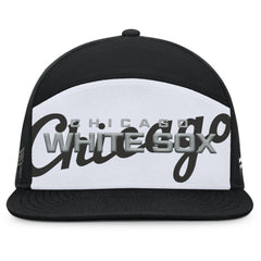 Chicago White Sox Fanatics Clubhouse Splitter Snapback Hat - Black/White Hats