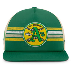 Athletics Fanatics Cooperstown Collection Powers Snapback Hat - Green/Natural Hats