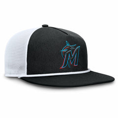 Miami Marlins Fanatics Clubhouse Change Up Snapback Hat - Black/White Hats