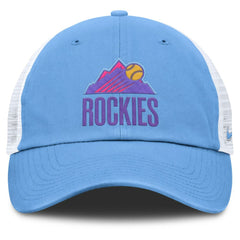 Colorado Rockies Nike Unisex 2025 City Connect Club Adjustable Trucker Hat - Light Blue/White Hats