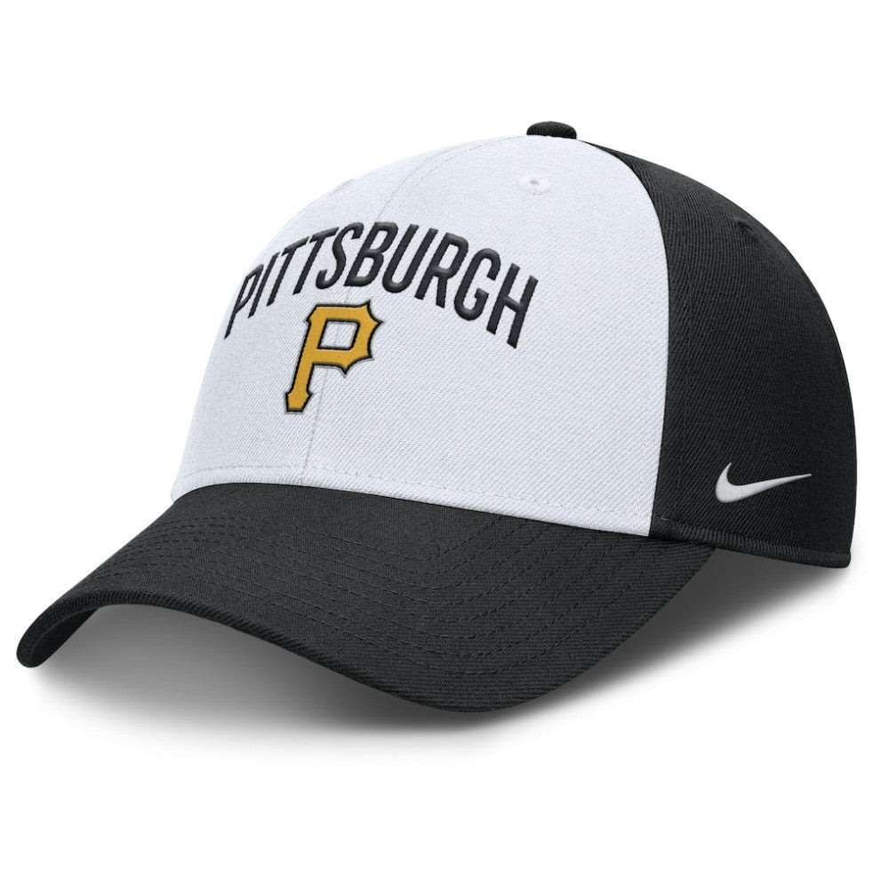 Pittsburgh Pirates Nike Club Performance Adjustable Hat - White/Black Hats