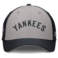 New York Yankees Nike Rise Swoosh Performance Flex Hat - Navy/Gray Hats