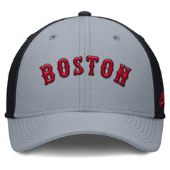 Boston Red Sox Nike Rise Swoosh Performance Flex Hat - Gray/Navy Hats