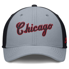 Chicago White Sox Nike Rise Swoosh Performance Flex Hat - Gray/Navy Hats