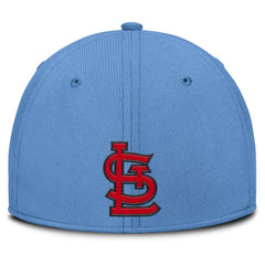 St. Louis Cardinals Nike Rise Swoosh Performance Flex Hat - Light Blue/Red Hats