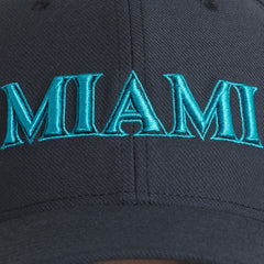 Miami Marlins Nike 2025 City Connect Performance Swoosh Flex Hat - Black Hats