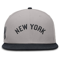 New York Yankees Nike Cooperstown Two-Tone Dri-FIT Round Bill True Fitted Hat - Gray Hats