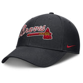Atlanta Braves Nike Rise Gaberdine Adjustable Hat - Navy Hats