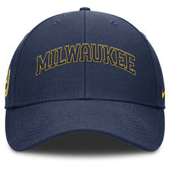 Milwaukee Brewers Nike Rise Gaberdine Adjustable Hat - Navy Hats