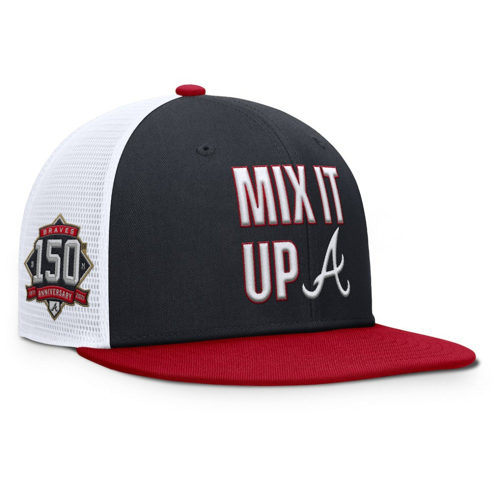 Atlanta Braves Nike Pro Performance Trucker Snapback Hat - Navy/Red Hats