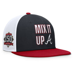 Atlanta Braves Nike Pro Performance Trucker Snapback Hat - Navy/Red Hats