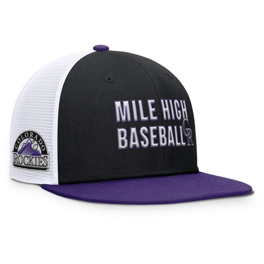 Colorado Rockies Nike Pro Trucker Snapback Hat - Black Hats