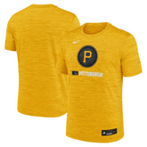 Pittsburgh Pirates Nike Authentic Collection City Connect Velocity Dri-FIT T-Shirt - Gold T-shirts