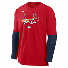 St. Louis Cardinals Nike 2025 City Connect Authentic Collection Player Dri-FIT Lightweight Pullover - Red Pullover