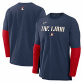 Cleveland Guardians Nike 2025 City Connect Authentic Collection Player Dri-FIT Lightweight Pullover - Navy Pullover