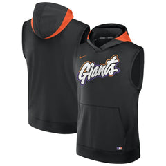 San Francisco Giants Nike 2025 City Connect Authentic Collection Dri-FIT Sleeveless Hoodie - Black Hoodies