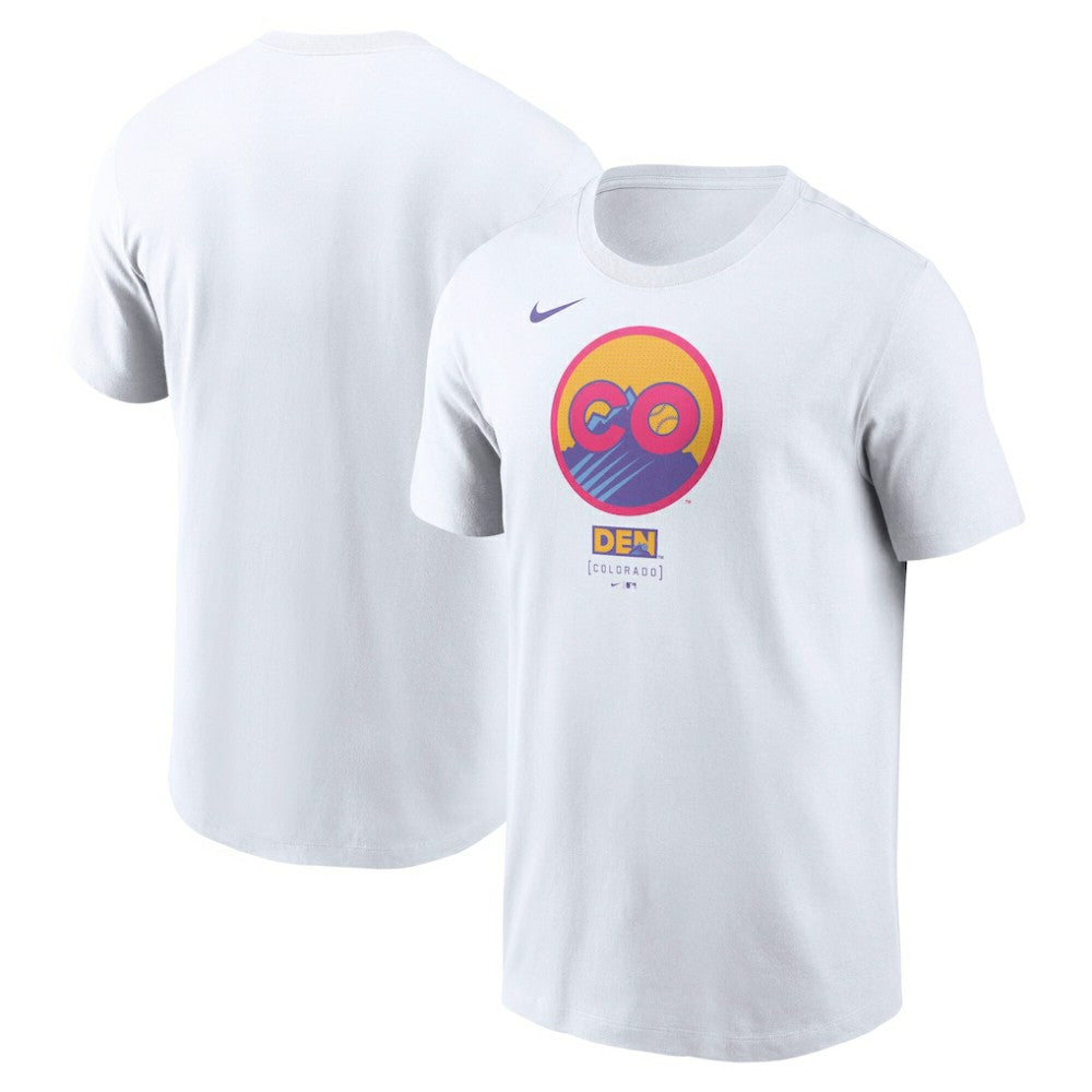 Colorado Rockies Nike 2025 City Connect Logo T-Shirt - White T-shirts