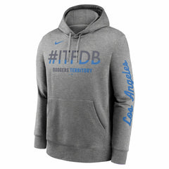 Los Angeles Dodgers Nike City Connect Club Hoodie - Heather Charcoal Hoodies