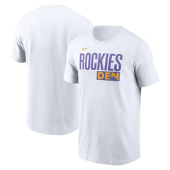Colorado Rockies Nike City Connect Wordmark T-Shirt - White T-shirts