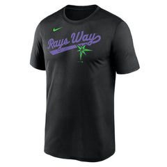 Tampa Bay Rays Nike City Connect Team Phrase Script Legend Performance T-Shirt - Black T-shirts