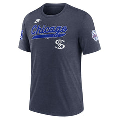 Chicago White Sox Nike Cooperstown Collection Eras Tri-Blend T-Shirt - Heather Navy T-shirts