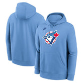 Toronto Blue Jays Nike Cooperstown Collection Logo Club Hoodie - Powder Blue Hoodies