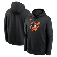Baltimore Orioles Nike Cooperstown Collection Logo Club Hoodie - Black Hoodies