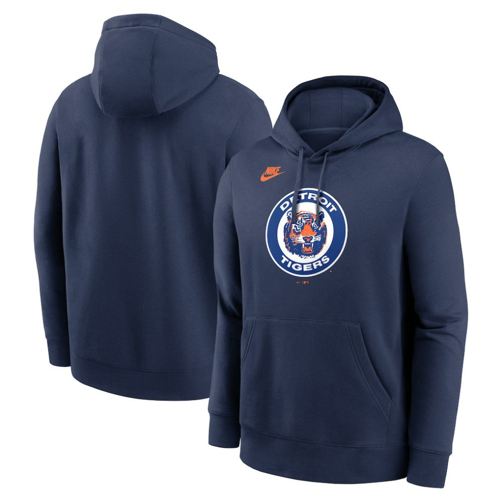 Detroit Tigers Nike Cooperstown Collection Logo Club Hoodie - Navy Hoodies