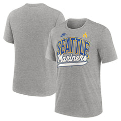 Seattle Mariners Nike Cooperstown Collection Retro Tri-Blend T-Shirt - Heather Gray T-shirts