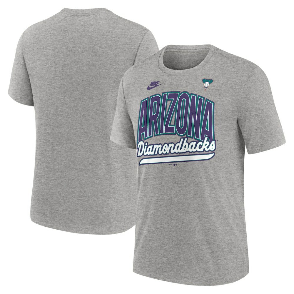 Arizona Diamondbacks Nike Cooperstown Collection Retro Tri-Blend T-Shirt - Heather Gray T-shirts