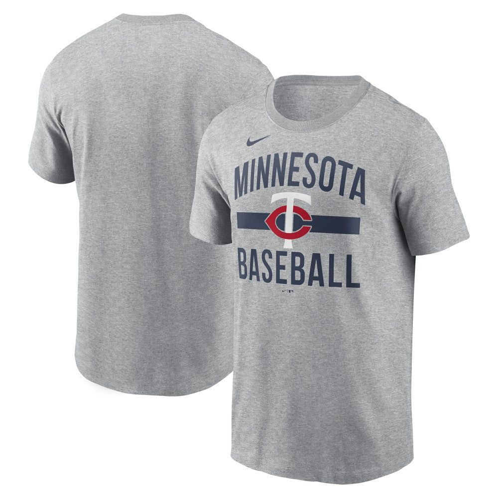 Minnesota Twins Nike Arched T-Shirt - Heather Gray T-shirts