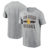 San Diego Padres Nike Arched T-Shirt - Heather Gray T-shirts