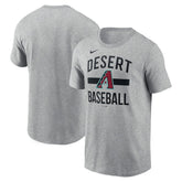 Arizona Diamondbacks Nike Arched T-Shirt - Heather Gray T-shirts