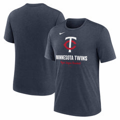 Minnesota Twins Nike Logo Tri-Blend T-Shirt - Heather Navy T-shirts