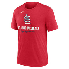 St. Louis Cardinals Nike Logo Tri-Blend T-Shirt - Heather Red T-shirts