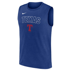 Texas Rangers Nike Knockout Dri-FIT Muscle Tank Top - Royal Tanks