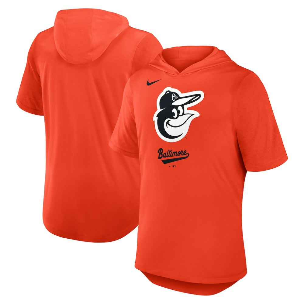 Baltimore Orioles Nike Tri-Blend Hoodie T-Shirt - Orange Hoodies