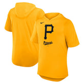 Pittsburgh Pirates Nike Tri-Blend Hoodie T-Shirt - Gold Hoodies